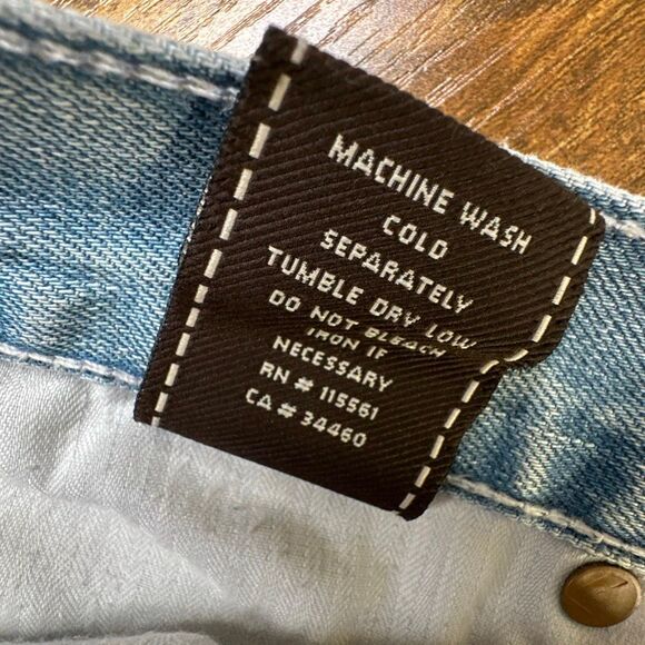 7 for All Mankind Bootcut Jeans Womens 30 Light Wash Distressed UO75566U - Picture 12 of 12